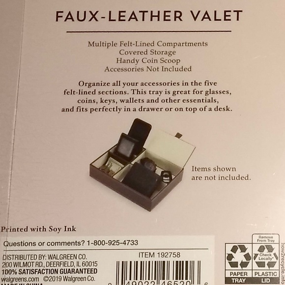 Guy Gift Night Table Multi Compartment Organizer Glasses Phone Organization Tray - Picture 3 of 4